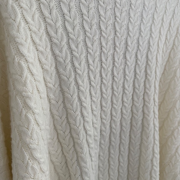 Shein | Size M | Cable Knit Dolman Sleeve Oversized Cardigan (Off-White) - Picture 5 of 6